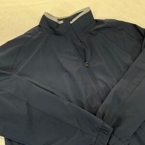 Kenneth Cole Golf Mens Navy Blue Full Zip Windbreaker Jacket‎ Mesh Lined XL